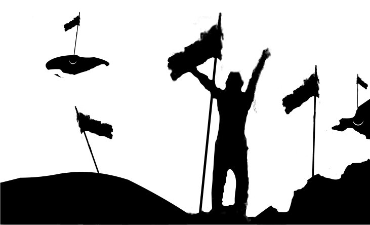 Las cinco banderas de W G Hill